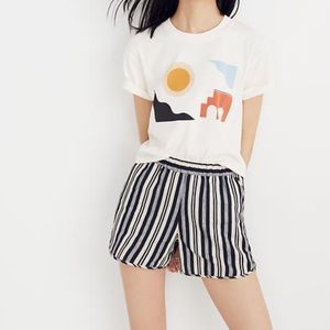 Madewell Pull-On Shorts in Evelyn Stripe Size xxs